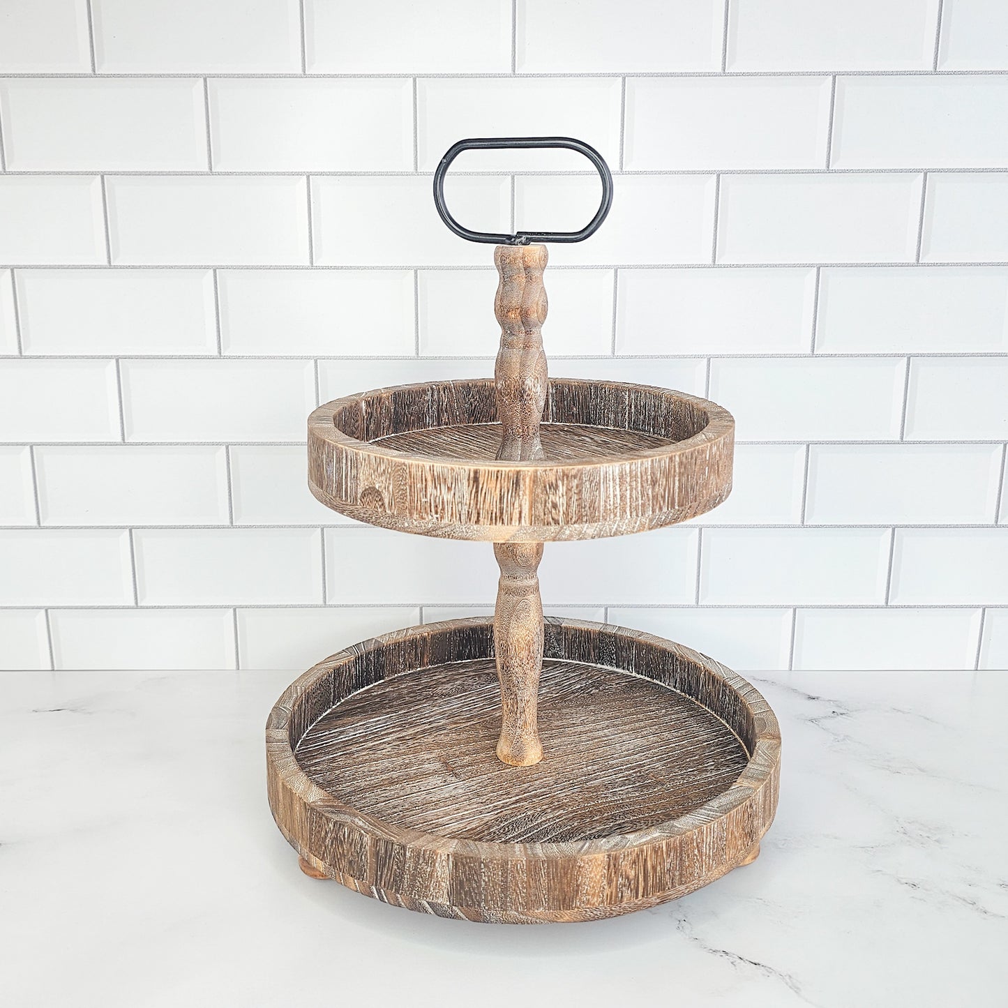 The Perfect Tiered Tray - Natural Brown