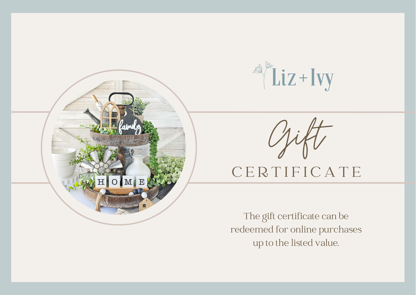 Liz & Ivy Gift Card