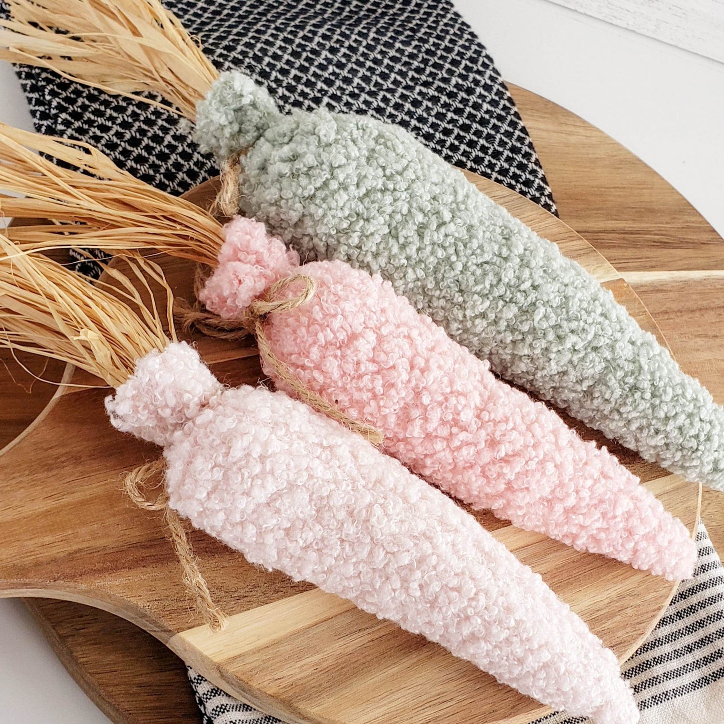 Sherpa Fabric Carrot Set of 3